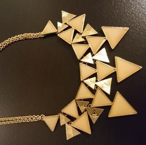 Peach and gold necklace